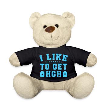 Motivation fitness BodybuilderJ’aime obtenir de l’Hgh - Nounours - noir - Devant