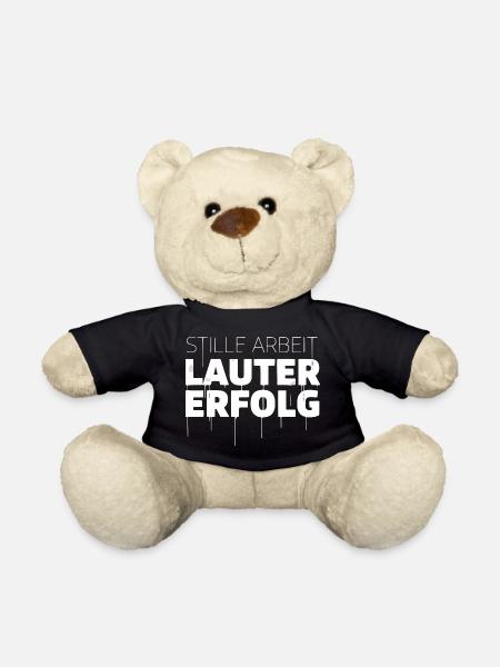 Quiet work, loud success - Teddy Bear - black