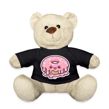 Kawaii Donut mit Zuckerguss - Teddy - Schwarz - Vorne
