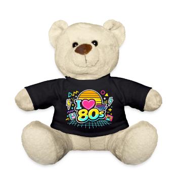Les années 80 J’adore les années 80 - Nounours - noir - Devant