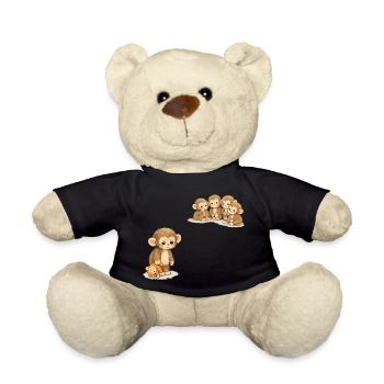 Baby Monkey Punch - Viral Sad Monkey - Teddy Bear - black - Front