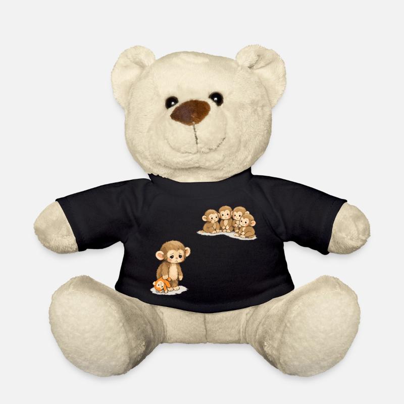 Baby Monkey Punch - Viral Sad Monkey - Teddy - Schwarz