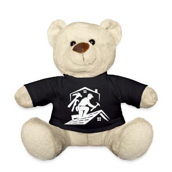 Dachdecker Silhouette am Dach - Teddy - Schwarz - Vorne