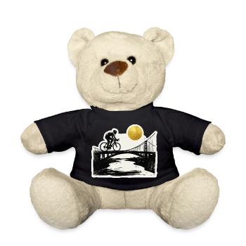 Mountainbiker Rock Garden Holzschnitt - Teddy - Schwarz - Vorne