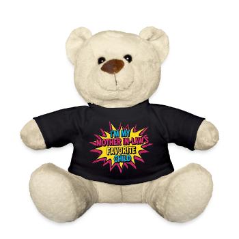 Enfant préféré belle-mère Pop Art - Nounours - noir - Devant