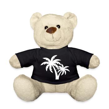 Palm Tree Symbol Beach - Teddy Bear - black - Front