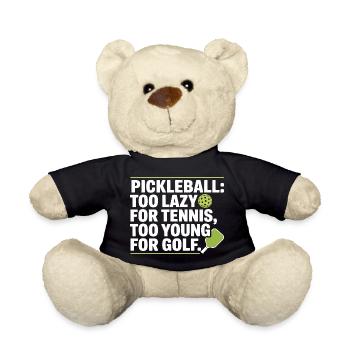 Joueur de pickleball trop paresseux pour le tennis pickleball - Nounours - noir - Devant