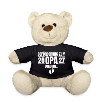 Beförderung zum Opa 2027 Loading - Teddy - Schwarz - Vorne