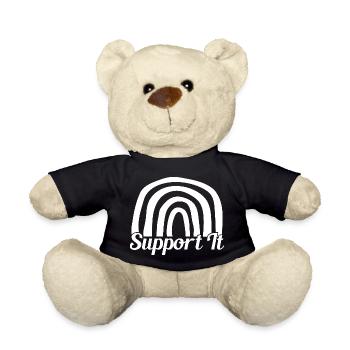 Social Worker Quote Support It Social Work - Teddy Bear - black - Front