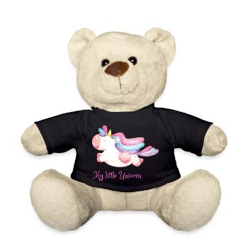 Mon petit arc-en-ciel licorne - Nounours - noir - Devant