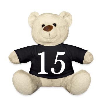 15. 15 YEARS. 15th ANNIVERSARY. 15 YEAR ANNIVERSARY. - Teddy Bear - black - Front