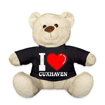 North Sea Holiday I LOVE CUXHAVEN Funny - Teddy Bear - black - Front