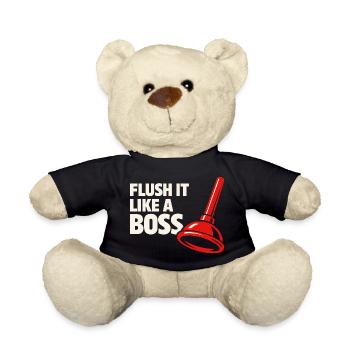 Rinse It Like a Chef | Plumber Humor - Teddy Bear - black - Front