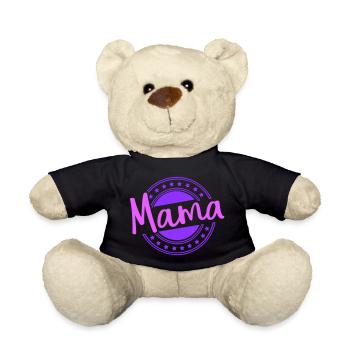 T-shirt avec le logo de l’étoile du tampon de la mère - Nounours - noir - Devant