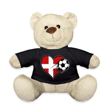 Flag Football Danemark avec cœur - Nounours - noir - Devant