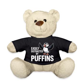 Easily Distracted By Puffins Lustiger - Teddy Bear - black - Front