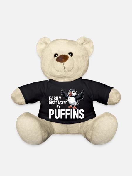 Easily Distracted By Puffins Lustiger - Teddy - Schwarz