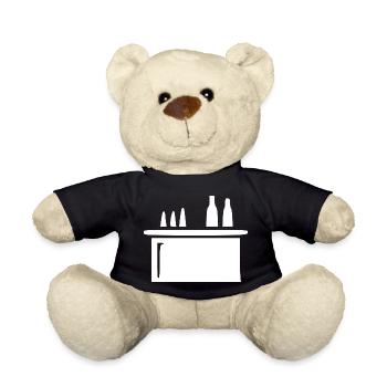 Bar Cocktailbar Gastronomie Geschenk Barkeeper  - Teddy - Schwarz - Vorne