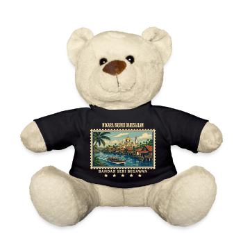 Brunei Bandar Seri Begawan Vintage Reisemarke - Teddy - Schwarz - Vorne