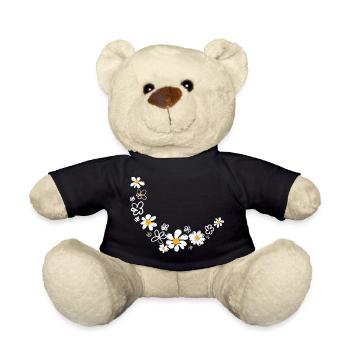 Floral garland - Teddy Bear - black - Front