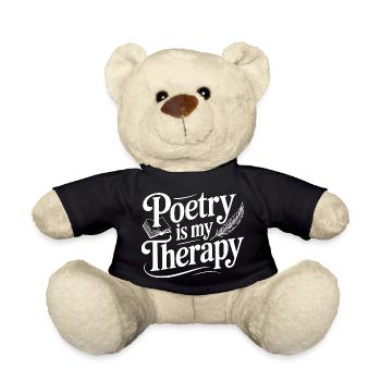 Poesie ist meine Therapie - Teddy - Schwarz - Vorne