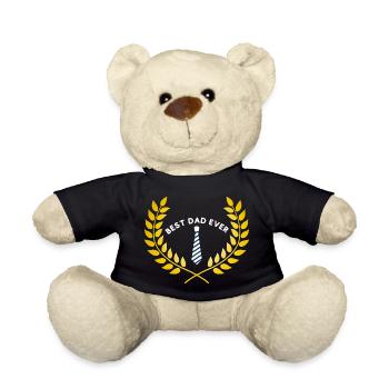 Best Dad Ever Vintage Badge Shirt - Teddy Bear - black - Front
