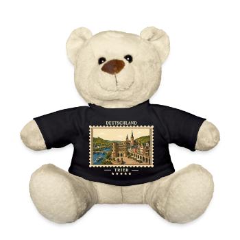 Deutschland Trier Vintage Reisemarke - Teddy - Schwarz - Vorne