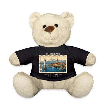 Deutschland Lindau Vintage Reisemarke - Teddy - Schwarz - Vorne
