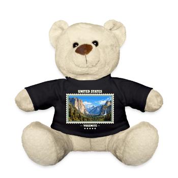 Vereinigte Staaten Yosemite Vintage Reisemarke - Teddy - Schwarz - Vorne