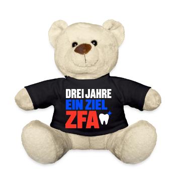Drei Jahre ein Ziel – ZFA Ausbildung Abschluss - Teddy - Schwarz - Vorne