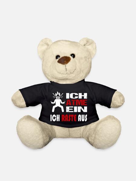 Einatmen Ausrasten Explodieren Colerisch Sprüche - Teddy - Schwarz