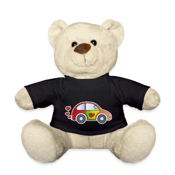 Kids Car Spielzeugauto Herzen bunt fröhlich Kinder - Teddy - Schwarz - Vorne