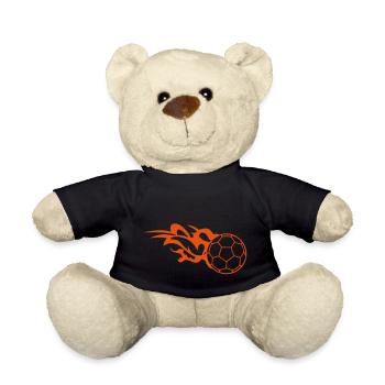 ballon handball flamme logo 3 - Nounours - noir - Devant