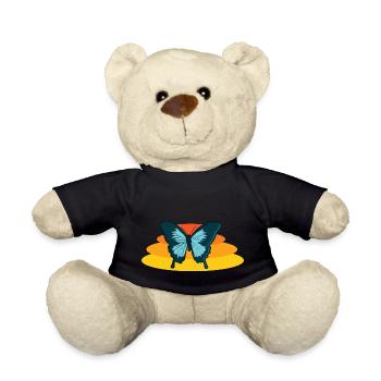 Schmetterling Motte Falter Schmetterlingsflügel - Teddy - Schwarz - Vorne