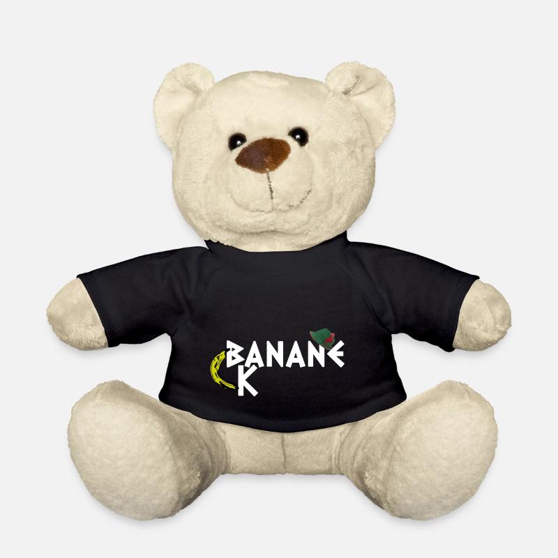 Lettrage drôle de banane tyrolienne - Nounours - noir