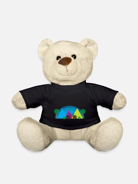 Cyclocross Mountain Bike MTB Road Bike Gift - Teddy Bear - black