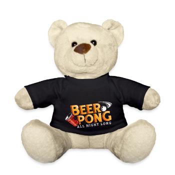 Funny Bear Pong Party Game Enthusiast Novelty - Teddy Bear - black - Front