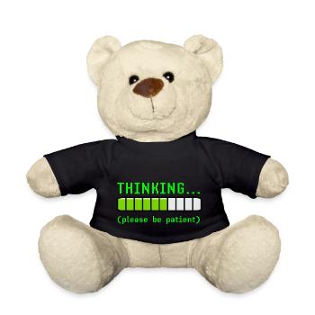 Denken bitte geduldig sein Lustiger Laden-Aussenseiter - Teddy - Schwarz - Vorne