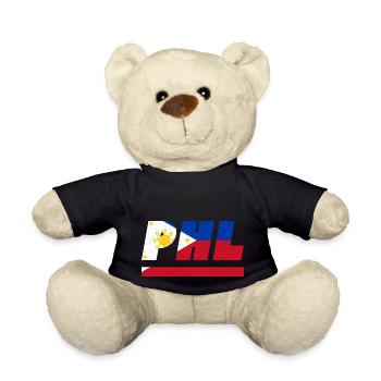 Drapeau drapeau philippin PHL - Nounours - noir - Devant
