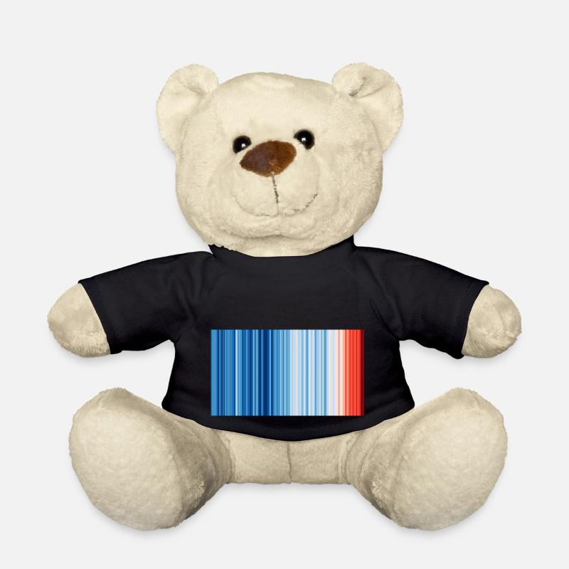 Climate Change - Show your stripes - Teddy Bear - black