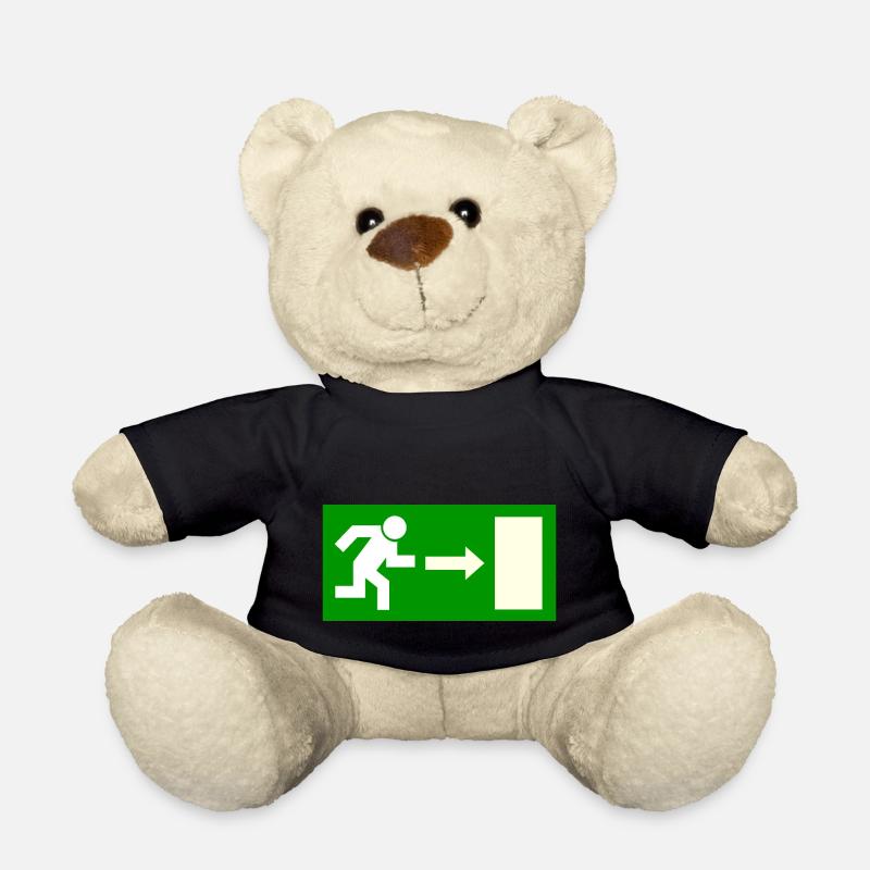 Modèle de panneau de sortie à personnaliser - Nounours - noir