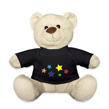 Stars - Teddy Bear - black - Front