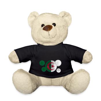 Drapeau Algérie sur les bulles - Nounours - noir - Devant