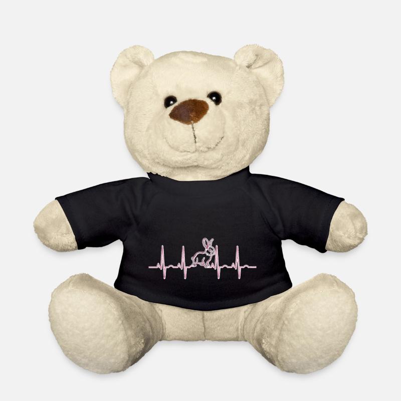 Rabbit Heart Rate - Teddy Bear - black
