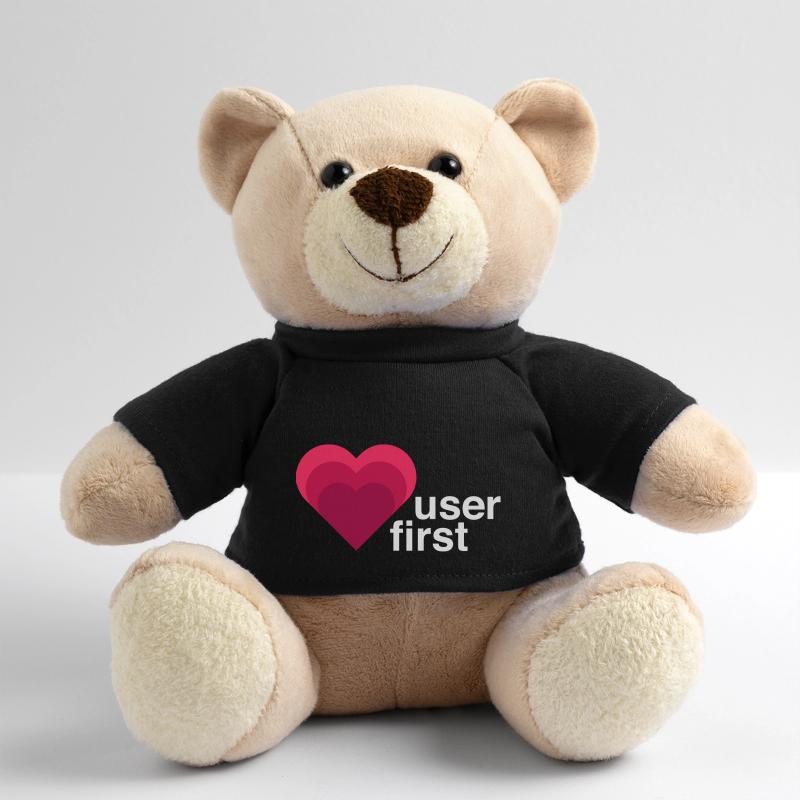 UX Designer T-Shirt, User first, Pink Teddy Bear