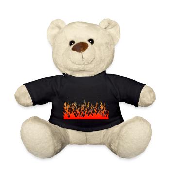 feu flamme flame mur - Nounours - noir - Devant
