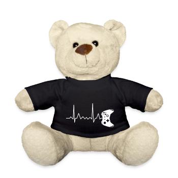 Gamer Gamepad Controller Herzschlag EKG Puls - Teddy - Schwarz - Vorne