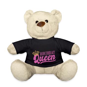 Birthday Queen - Teddy Bear - black - Front