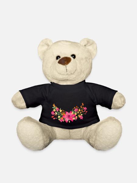 flowers - Teddy Bear - black