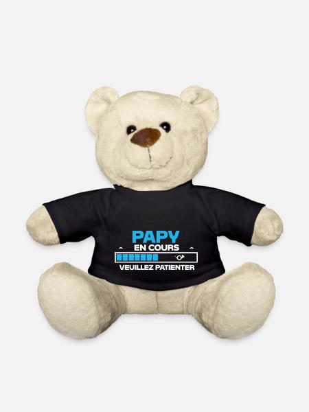 papy en cours veuillez patienter - Nounours - noir